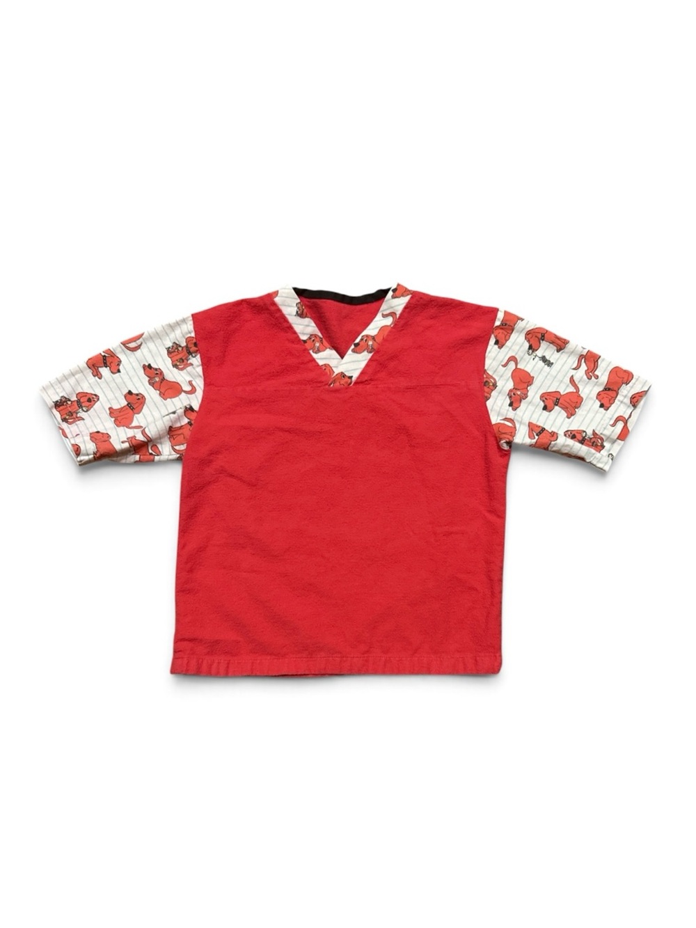 Vintage 90s Clifford The Big Red Dog Handmade Short Sleeve Shirt